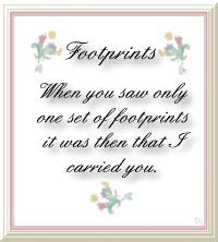 footprints sign